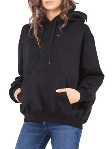 Logo Overfit Cotton Hoodie Black - MSGM - BALAAN 1