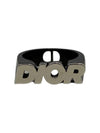 Logo Silver Finish Black Finish Brass Ring Ring R1229HOMMT - DIOR - BALAAN 1