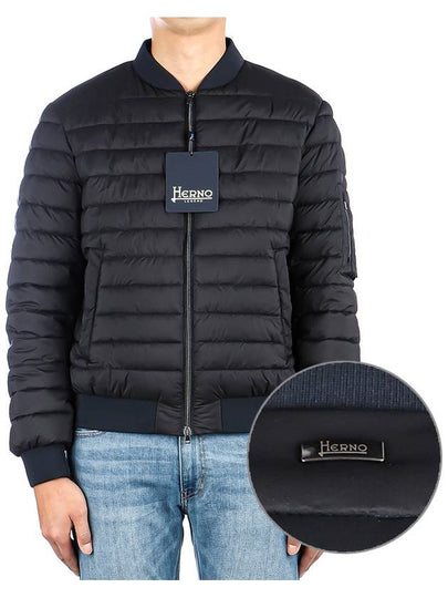 Back Logo Bomber Padding Blue Navy - HERNO - BALAAN 2