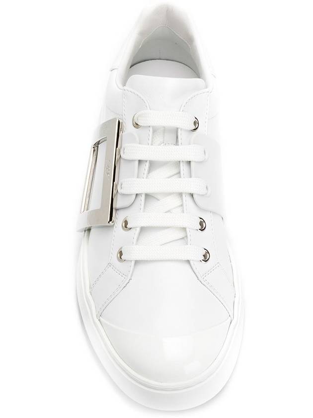 Viv Metal Buckle Low Top Sneakers White - ROGER VIVIER - BALAAN 5