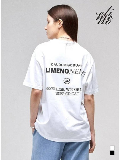 EL Nuavo Lettering Overfit Short Sleeve T-Shirt White - ELIMENO - BALAAN 2