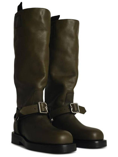 Burberry Green Leather Boots - BURBERRY - BALAAN 2