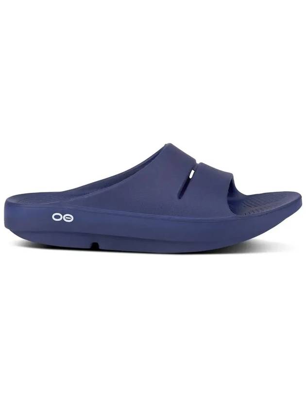 Original Elegant Slippers Navy Slide 1100NVY - OOFOS - BALAAN 2