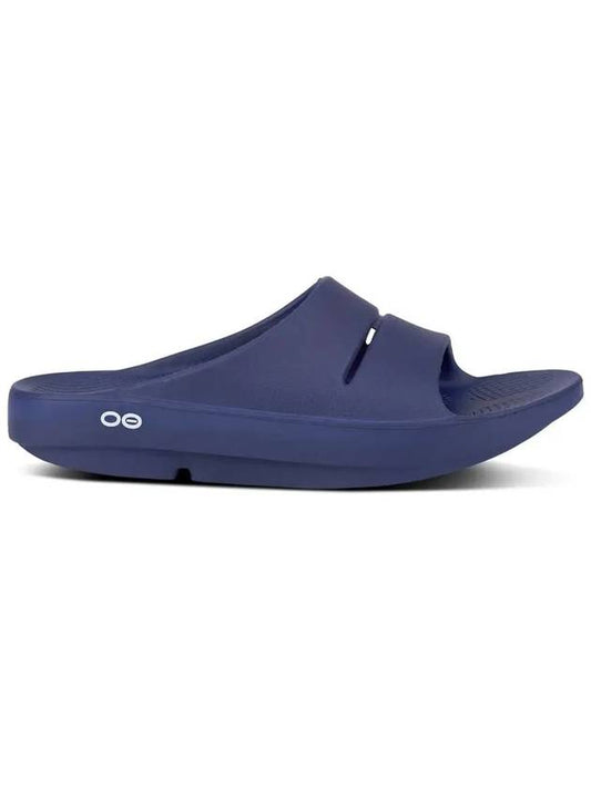 Original Elegant Slippers Navy Slide 1100NVY - OOFOS - BALAAN 2