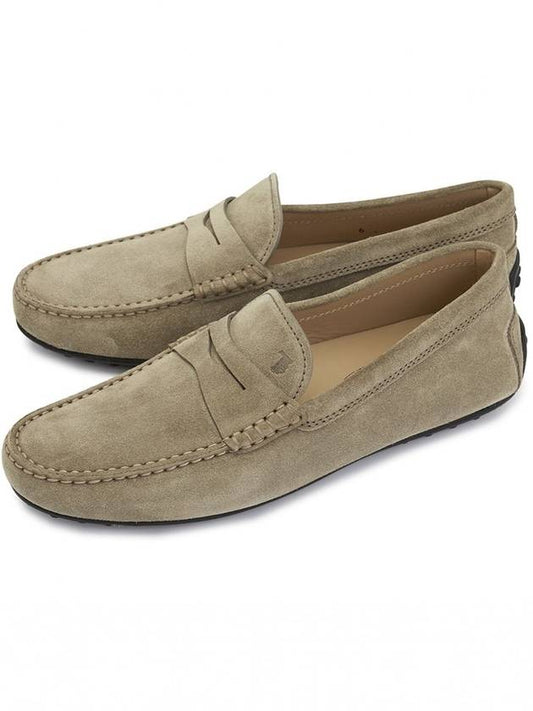 Men's City Gomino Suede Driving Shoes Beige - TOD'S - BALAAN 2