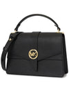 Greenwich Saffiano Strap Medium Shoulder Bag Black - MICHAEL KORS - BALAAN 3