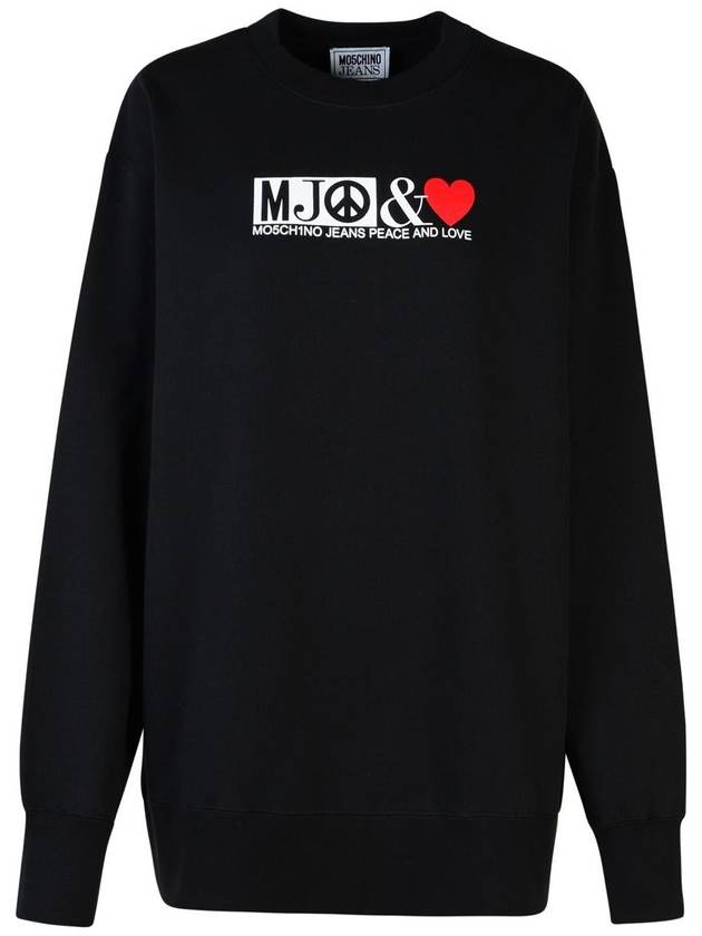 Moschino Jeans Black Cotton Sweatshirt - MOSCHINO - BALAAN 1