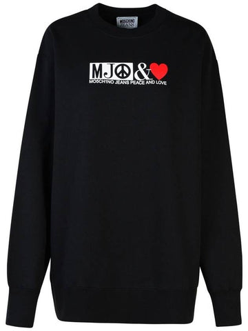 Moschino Jeans Black Cotton Sweatshirt - MOSCHINO - BALAAN 1