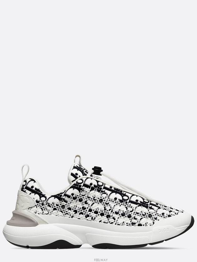 B24 Oblique Technical Fabric Low Top Sneakers White - DIOR - BALAAN 3