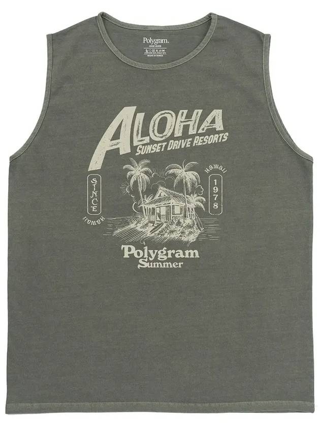 ALOHA PIGMENT DYED SLEEVELESS OLIVE - POLYGRAM - BALAAN 2