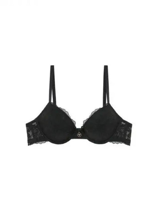 UNDERWEAR Women s Flower Lace Padded Push up Bra Black 270965 - EMPORIO ARMANI - BALAAN 1