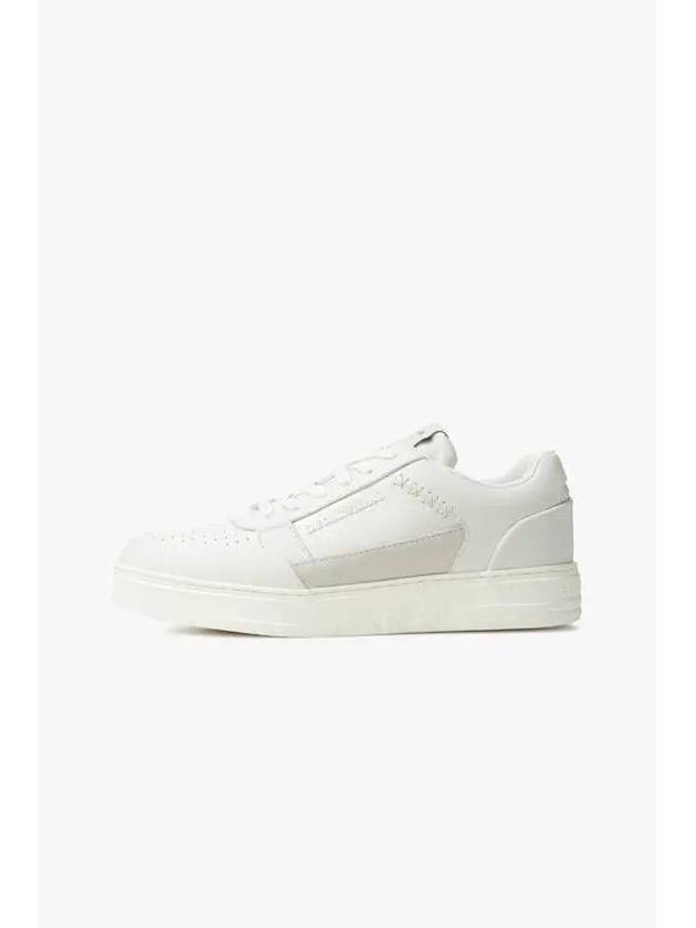 Men s Side Stitching Leather Sneakers Off White - EMPORIO ARMANI - BALAAN 1