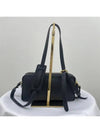 Gold Logo Vitello Dino Leather Cross Bag Black - PRADA - BALAAN.