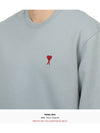 De Coeur Embossed Logo Crewneck Sweatshirt Blue - AMI - BALAAN 8