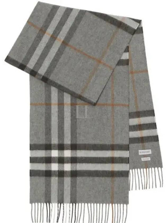 Giant Check Cashmere Scarf Grey - BURBERRY - BALAAN 2