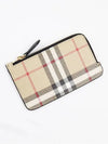 Check Pattern Half Zipper Card Wallet Archive Beige - BURBERRY - BALAAN 4