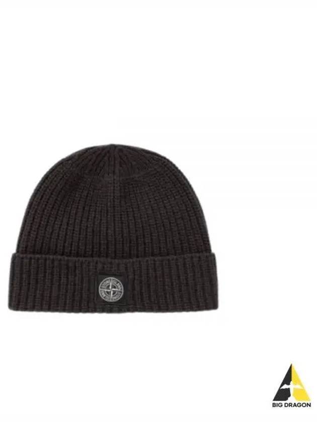 Compass applique virgin wool beanie 8115N10B5 - STONE ISLAND - BALAAN 2