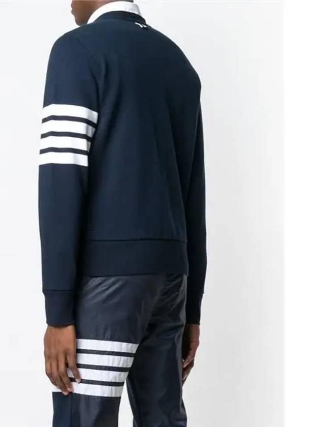 Classic V-Neck 4 Bar Stripe Cardigan Navy - THOM BROWNE - BALAAN 4