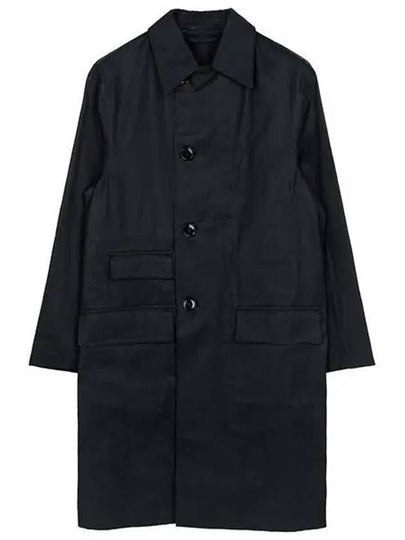 Coated Cotton Trench Coat Navy - LEMAIRE - BALAAN 2