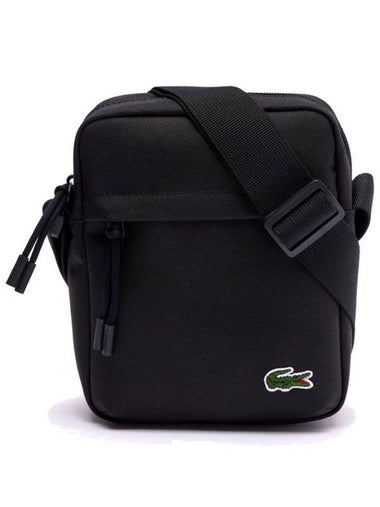 Neo Croc Shoulder Bag Black - LACOSTE - BALAAN 1