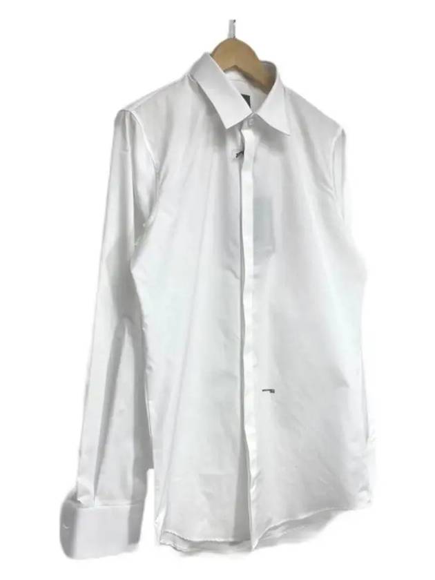 logo long sleeve shirt white - DSQUARED2 - BALAAN.