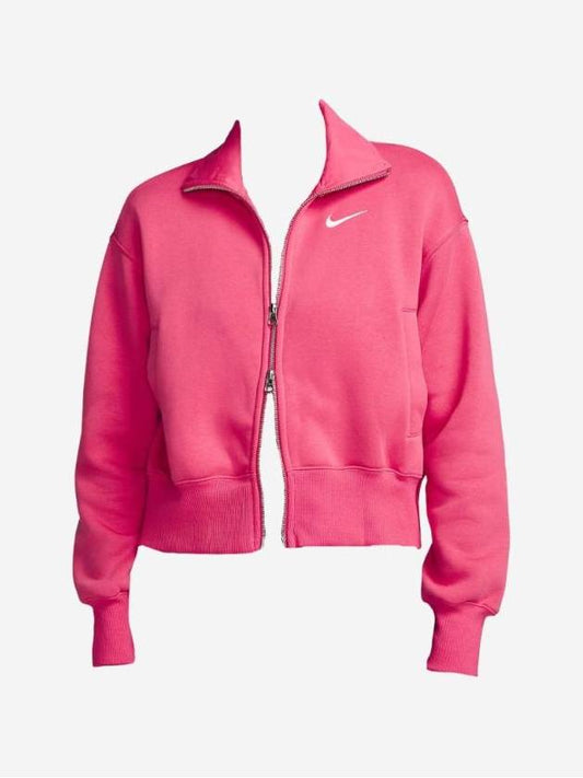 NSW Phoenix Fleece Oversized Track Jacket Pink - NIKE - BALAAN 1