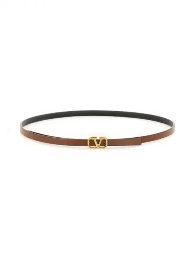 V logo embellished leather belt - VALENTINO - BALAAN 1