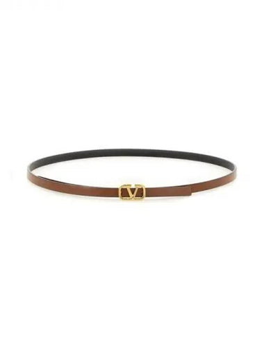 V logo embellished leather belt - VALENTINO - BALAAN 1