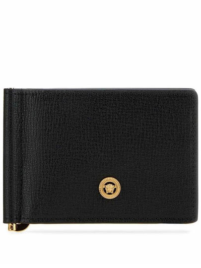 Medusa Leather Clip Half Wallet Black - VERSACE - BALAAN 2