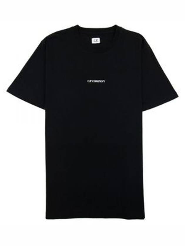 Jersey Reverse Print Short Sleeve T-Shirt Black - CP COMPANY - BALAAN 2