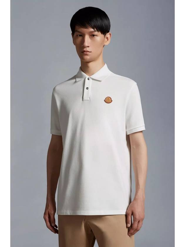 Logo Applique Polo Shirt White - MONCLER - BALAAN 4