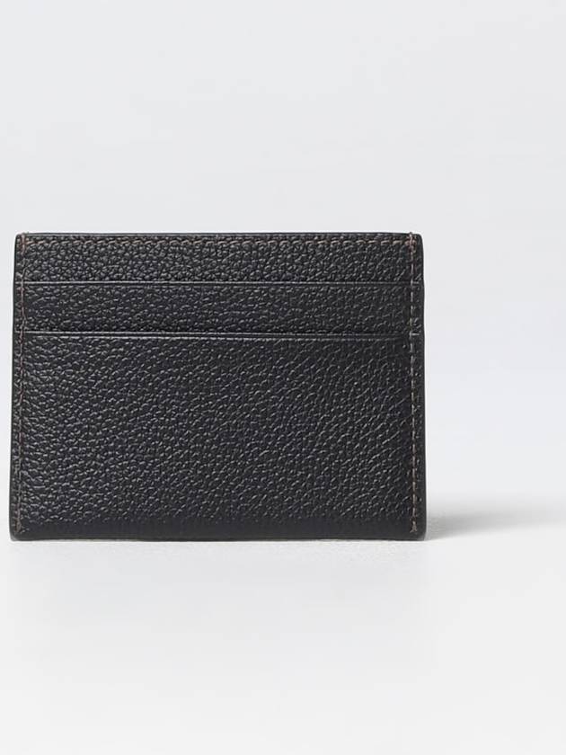 Grainy TB Logo Calfskin Card Wallet Black - BURBERRY - BALAAN 3