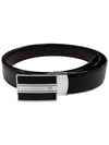 Classic Reversible Leather Belt Black - MONTBLANC - BALAAN 2