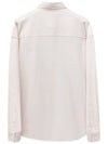 Heart Logo Stripe Oversized Fit Long Sleeve Shirt Light Pink - AMI - BALAAN 3