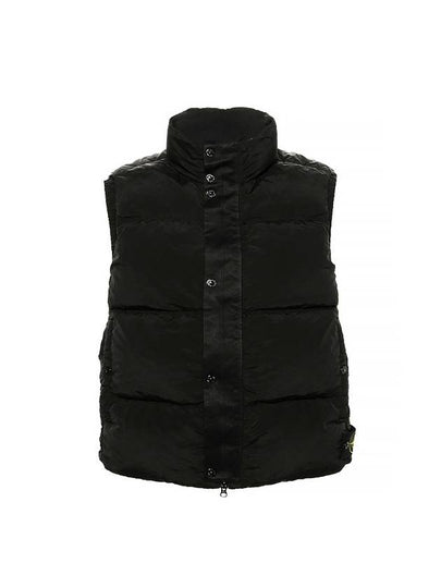 High Neck Padded Vest Black - STONE ISLAND - BALAAN 2