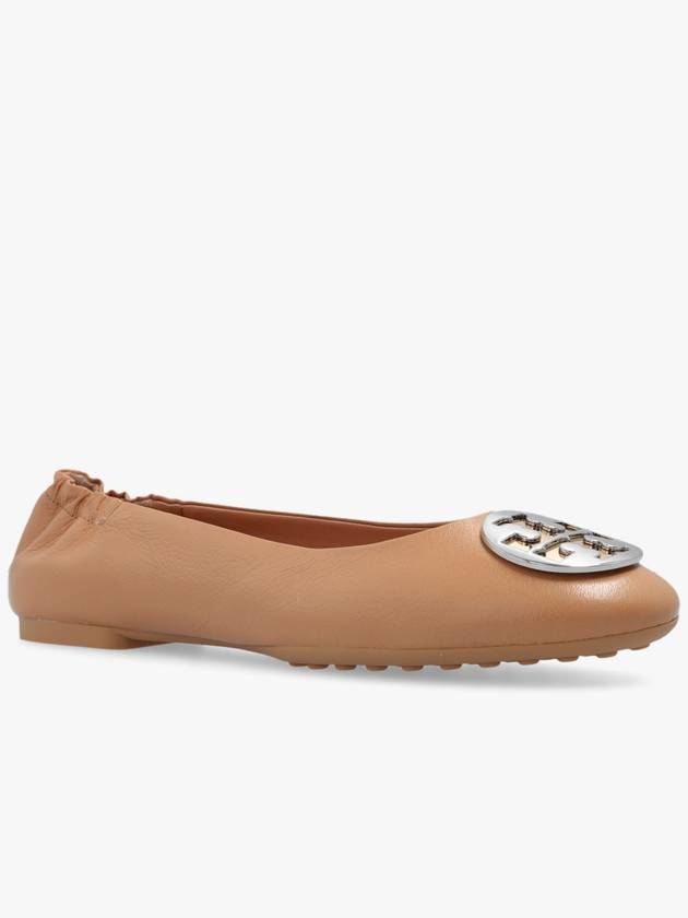 Tory Burch ‘Claire’ Leather Ballet Flats, Women's, Beige - TORY BURCH - BALAAN 4