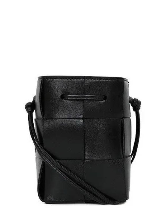 Intrecciato Cassette Small Bucket Bag Black - BOTTEGA VENETA - BALAAN 2