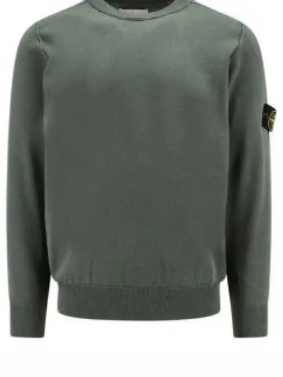 Crewneck Soft Cotton Knit Top Dark Green - STONE ISLAND - BALAAN 2