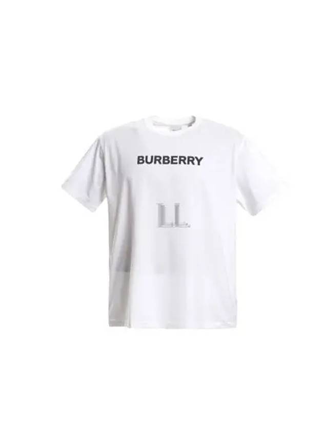 logo print cotton short sleeve t-shirt white - BURBERRY - BALAAN 2