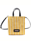 Striped Strap Tote Bag Yellow - MARNI - BALAAN 3