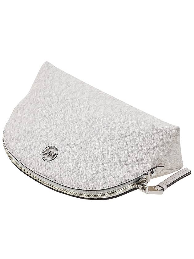 Heritage Large Logo Zip Pouch Bag White - MICHAEL KORS - BALAAN 5