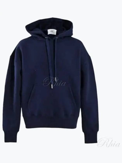 Label Hoodie Navy - AMI - BALAAN 2