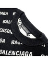 All Over Intarsia Logo Knit Top Black - BALENCIAGA - BALAAN 9