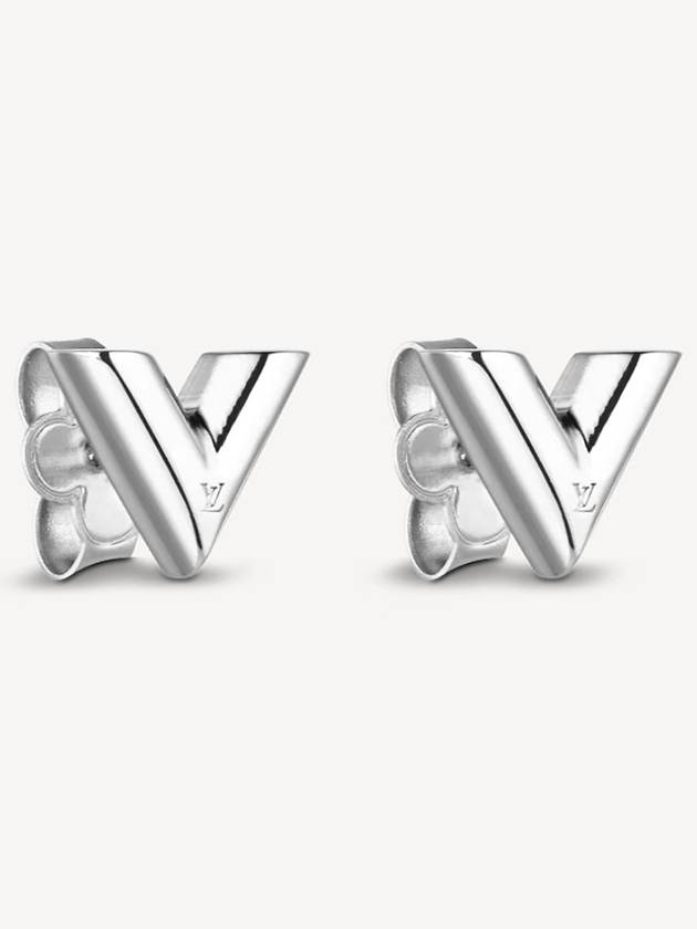 Essential V Stud Earrings Silver - LOUIS VUITTON - BALAAN 3