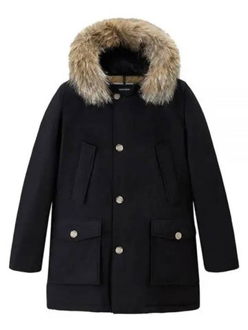 Arctic Hooded Fur Parka Black Men s Padding 237766 - WOOLRICH - BALAAN 1