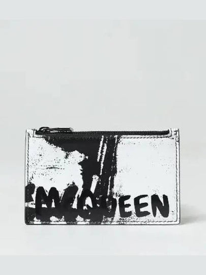 Jacket Printed Iris Zip Coin Card Holder 7794811AAR6 1070 BLACK WHITE - ALEXANDER MCQUEEN - BALAAN 2