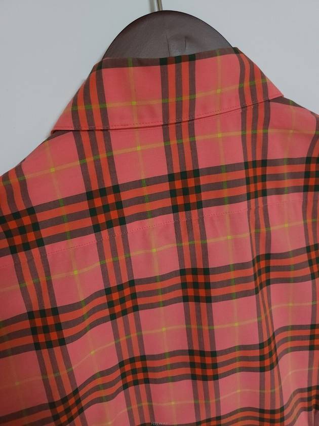 UK6 Pink Check Cotton Women s Shirt 8002969 - BURBERRY - BALAAN 4