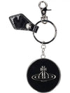 ORB Logo Patterned Leather Key Holder Black - VIVIENNE WESTWOOD - BALAAN 3