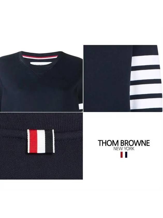 Classic Loopback 4-Bar Sweater Midi Dress Light Navy - THOM BROWNE - BALAAN 8