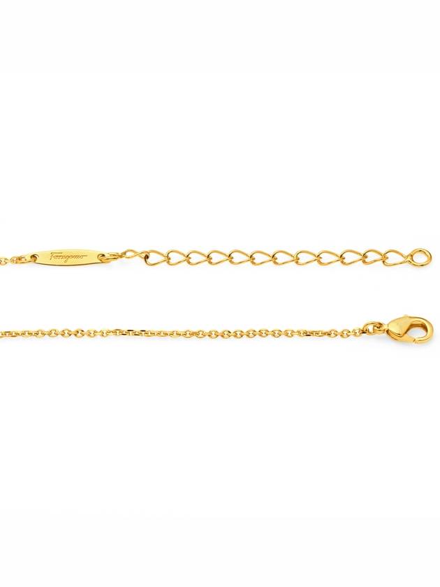 Gancini Large Necklace Brass & Gold - SALVATORE FERRAGAMO - BALAAN 4